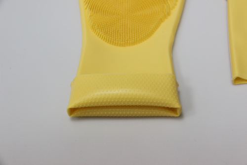 Перчатки хозяйственные силиконовые Magic Brush (Желтый)