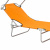 Шезлонг раскладушка с козырьком, 192х58х28 см, оранжевый