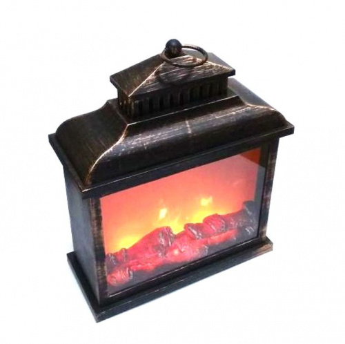 Декоративный светильник камин с имитацией пламени, 40х30х13 см