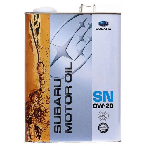 Моторное масло SUBARU MOTOR OIL SN 0W-20 синтетическое 4 л