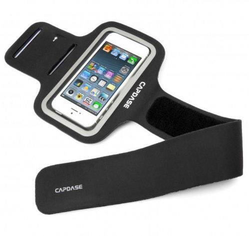 Универсальный чехол на руку для iPhone  6/6S CAPDASE Water-Resistant Arm Band Posh-141А, цвет Black/Gold