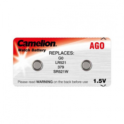 Батарейка для часов Camelion AG0 379A-LR521 1.5V, 5.8x2.1mm в блистере 10шт.