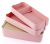 Ланч-бокс тройной LUNCH BOX 900 мл, розовый