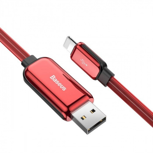 Кабель Baseus Glowing USB-Lightning CALLG-09, красный