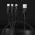 Кабель ROCK 3 in 1 Hi-Tensile Lightning - Micro USB - Type-C - USB black