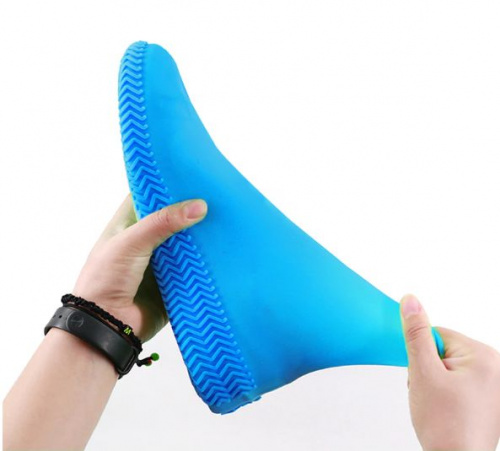 Силиконовые чехлы бахилы для обуви размер M (37-41) синие