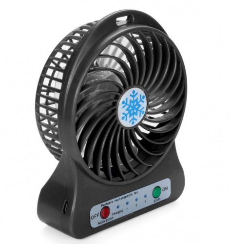 Настольный вентилятор Mini Fan на аккумуляторе черный