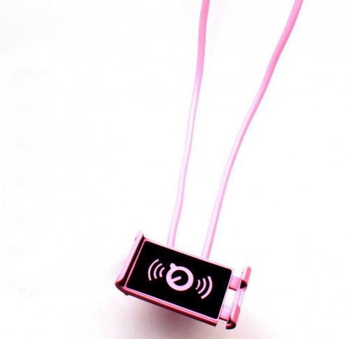 Универсальный держатель на шею для смартфона (поворот 360 градусов) розовый