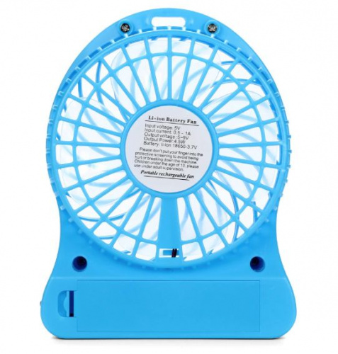 Настольный вентилятор Mini Fan на аккумуляторе синий